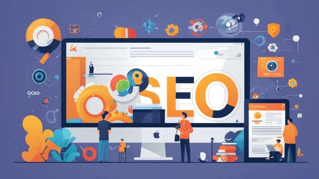 구글seo최적화에 대해 연구하는 모습이다