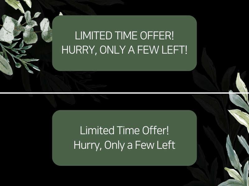 영어 대문자와 소문자 마케팅 글로 차이를 비교해주고 있다