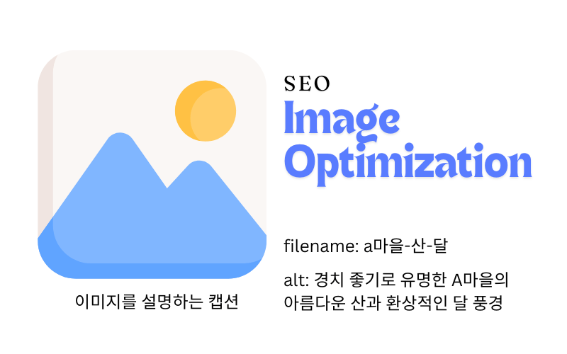 seo 이미지 최적화에 대해 배우는 블로그 포스트 배너