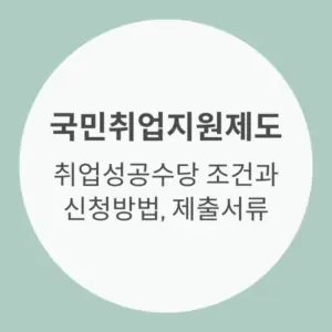 국민취업지원제도를 신청하기 위한 조건들과 신청방법을 설명해주는 블로그 배너