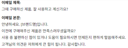 이미지 없이 텍스트만 쓰는 이메일 기준으로 써줘에 나오는 프롬프트 결과