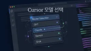 Cursor에서 GPT Claude Gemini Grok 모델 선택을 비교하는 대표 이미지