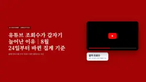 유튜브 공개 조회수 그래프와 별도로 움직이는 수익 지표를 표현한 그래픽